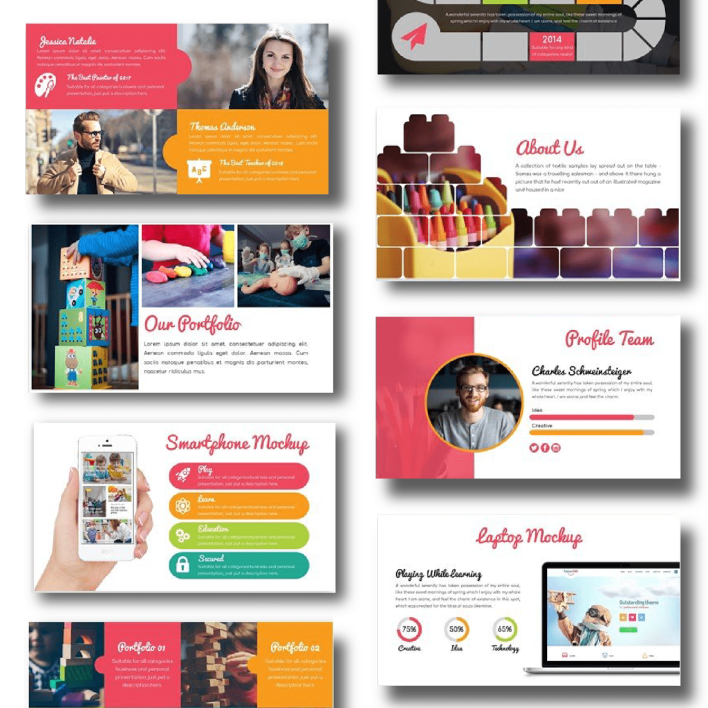 Childhood - Playful Keynote Template – MasterBundles