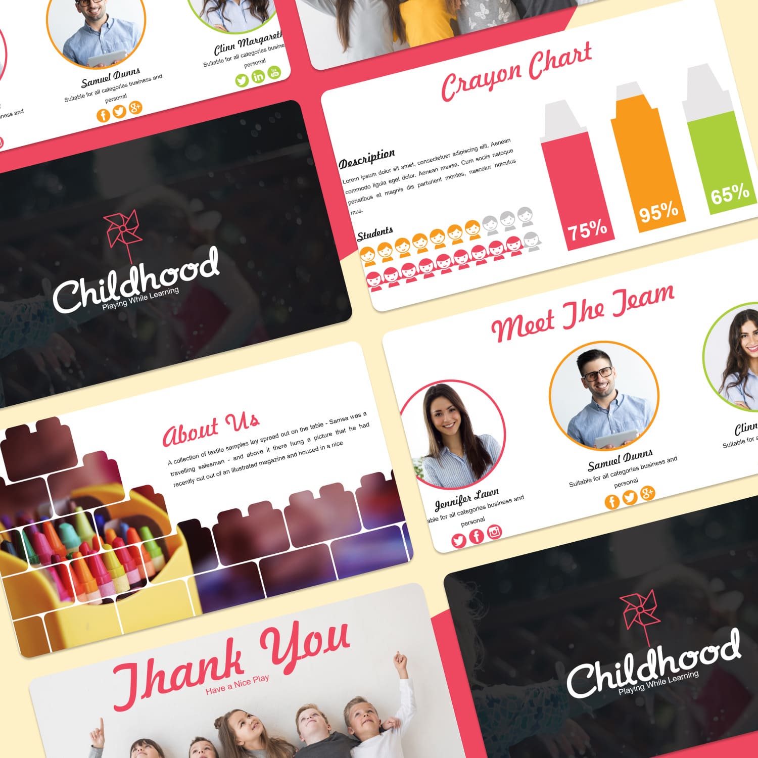 Childhood - Playful Powerpoint cover image.