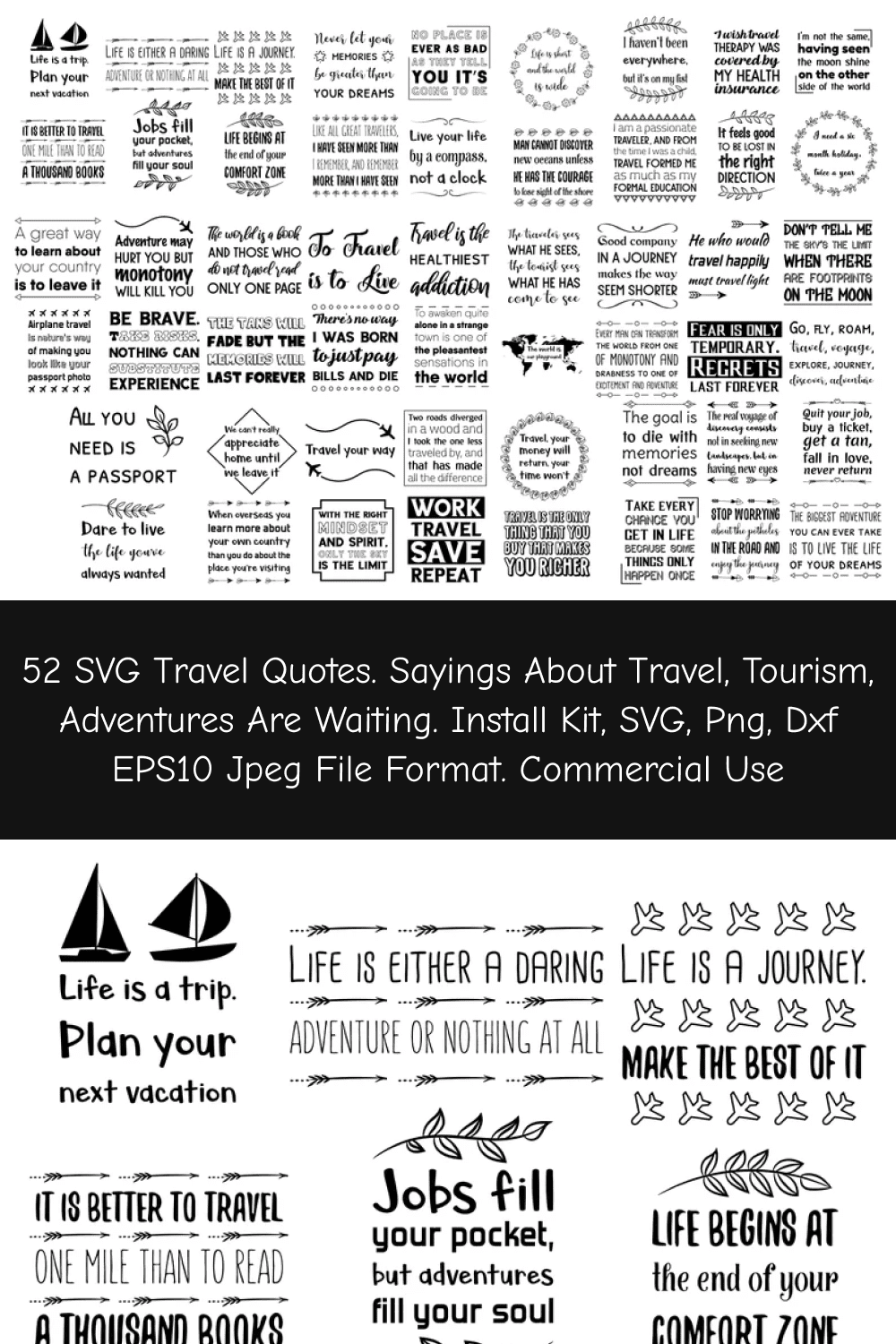 52 SVG Travel Quotes.