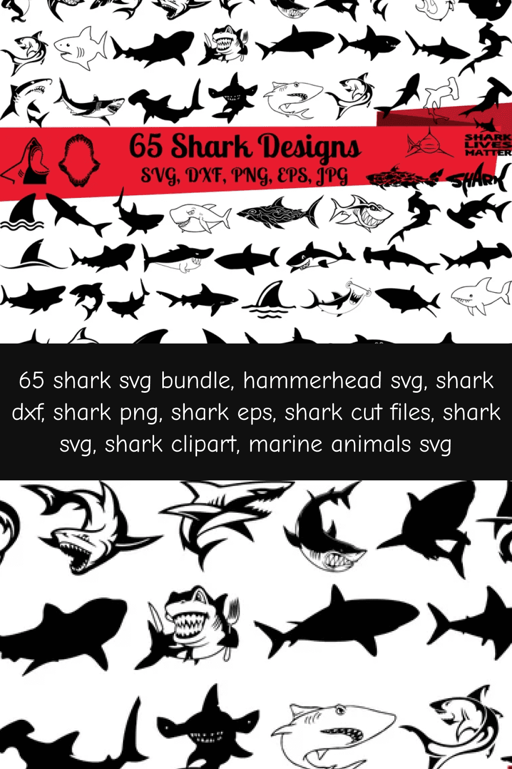 65 Shark SVG Bundle.