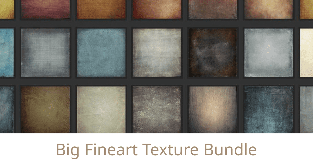 Big Fineart Texture Bundle - preview of Pinterest image.