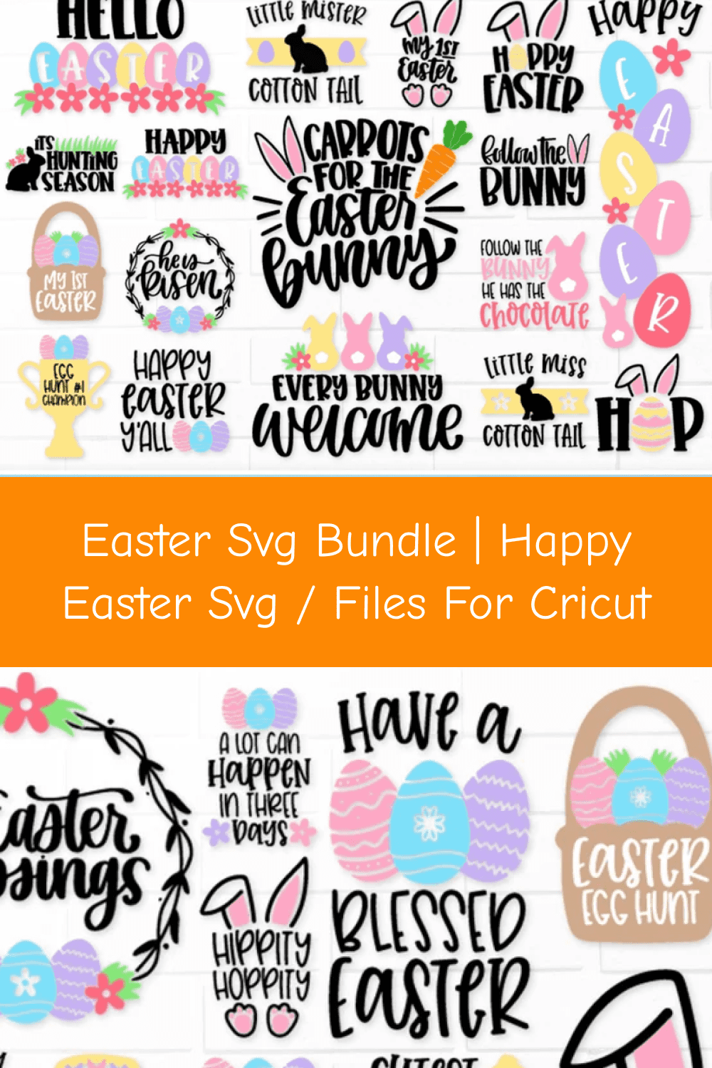 Easter Svg Bundle | Happy Easter Svg | Files for Cricut.