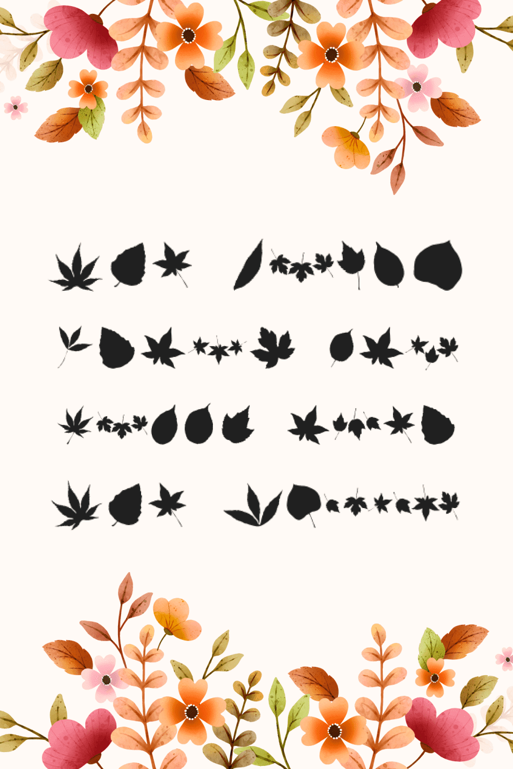 03 leaves symbol font pinterest