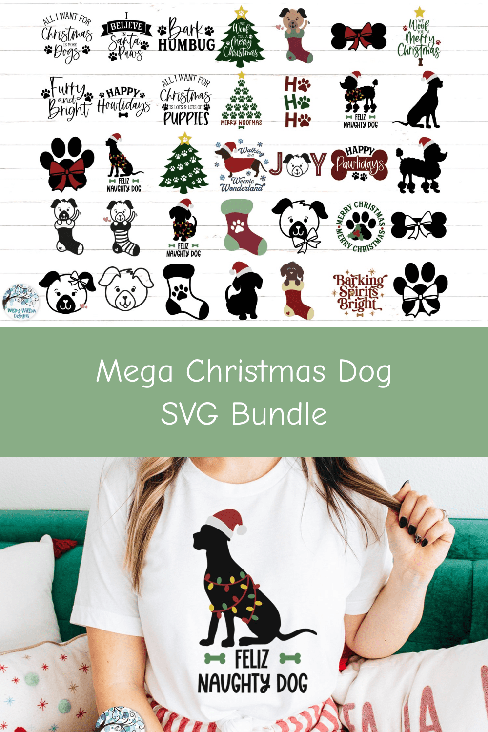 Mega Christmas Dog SVG Bundle.