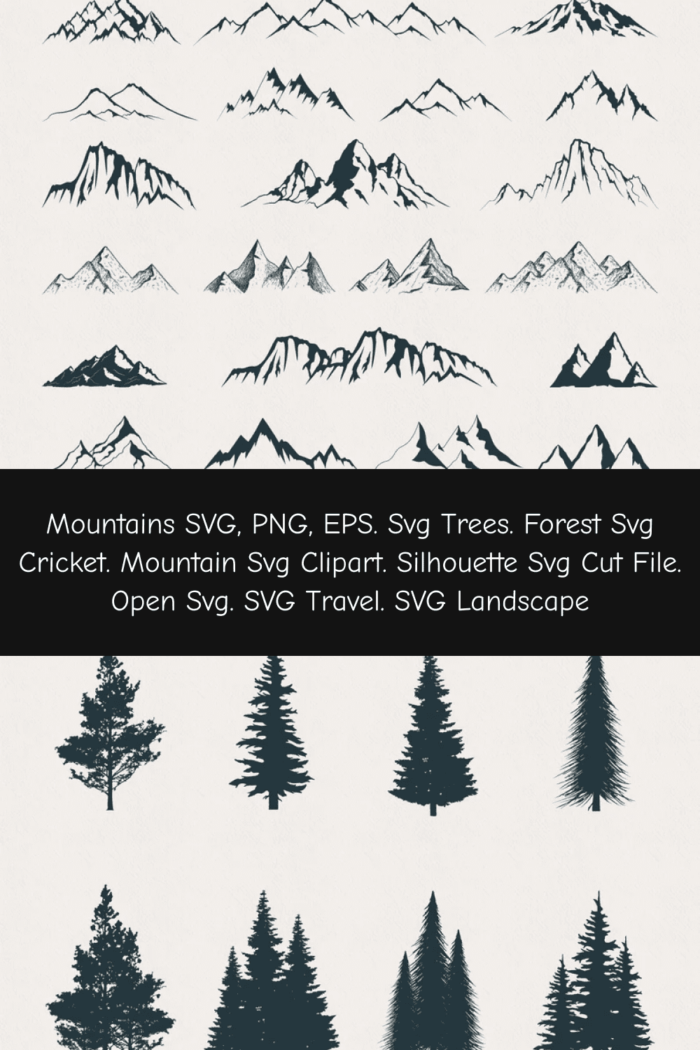 03 mountains svg png eps svg trees pinterest
