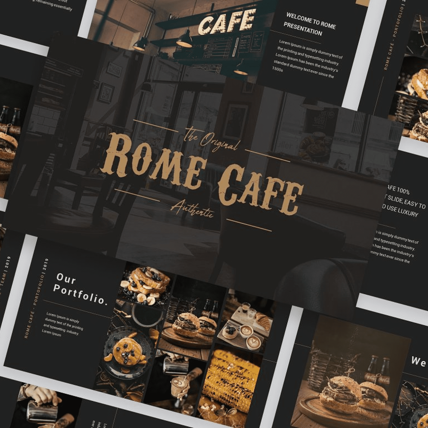 Rome Cafe - Keynote Template cover.