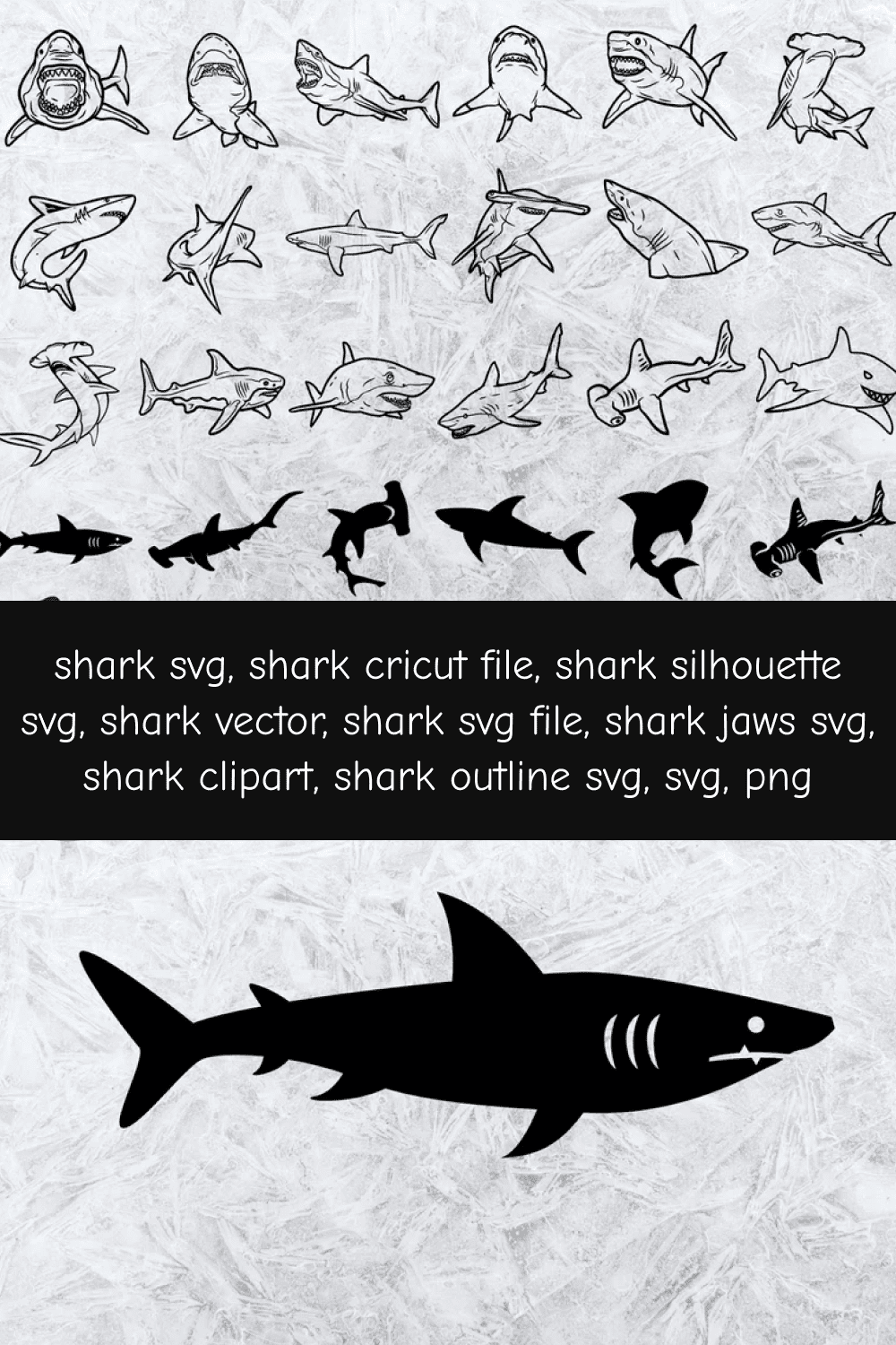 Shark Silhouette SVG.