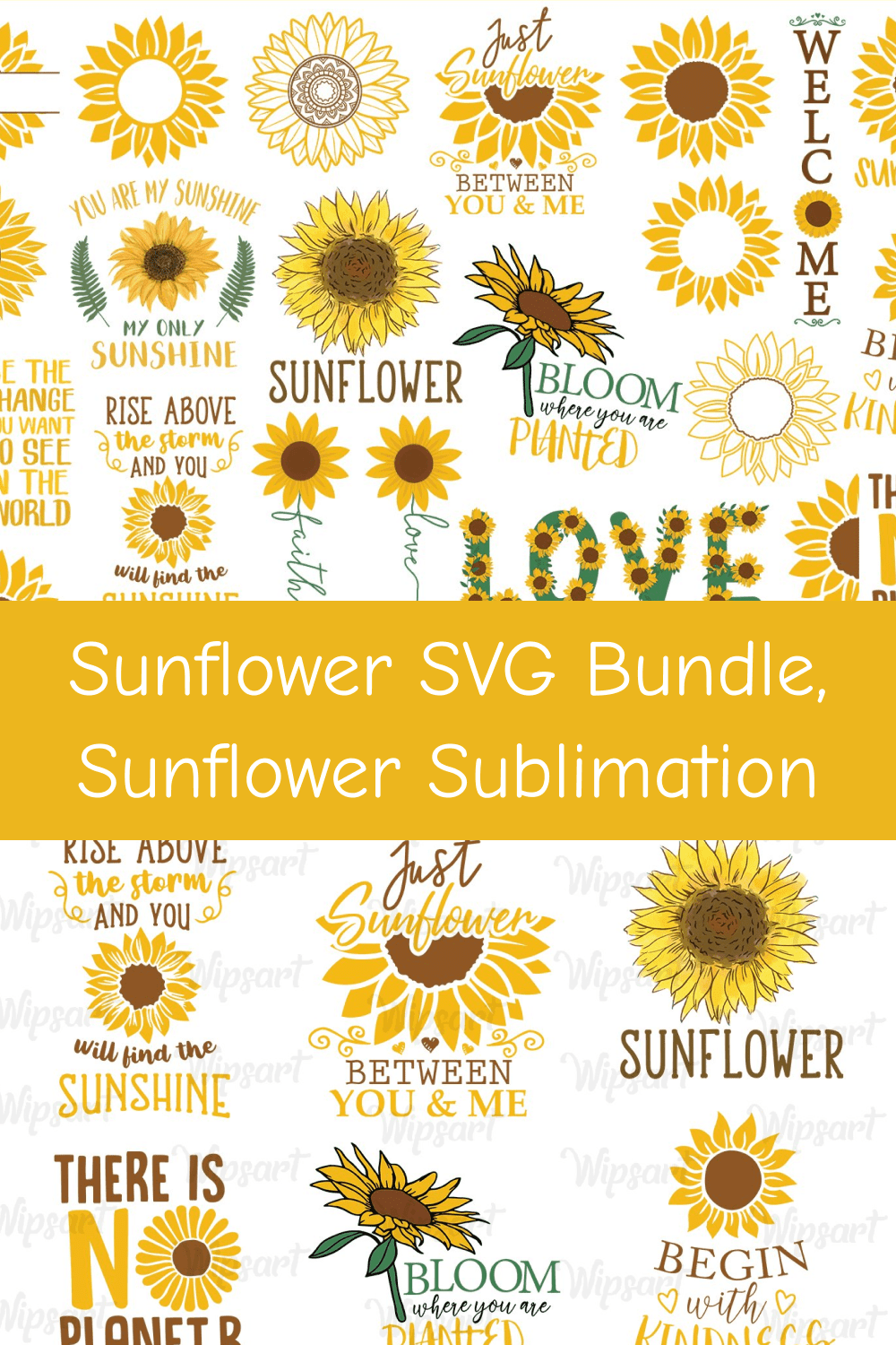 03 sunflower svg bundle sunflower sublimation pinterest