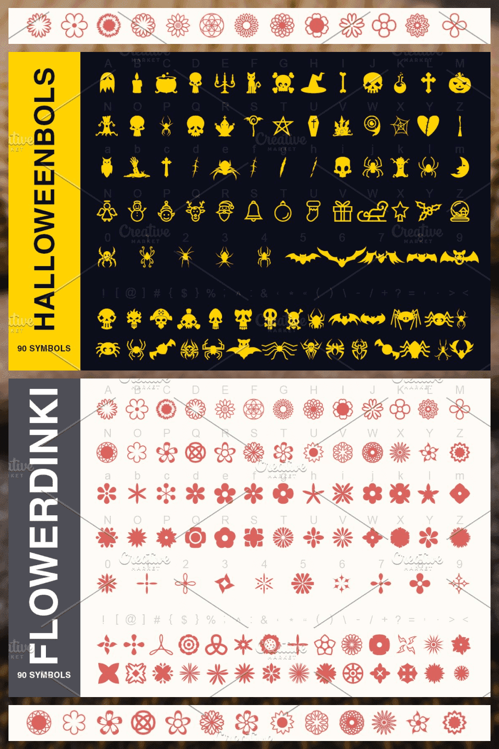 03 symbols font collection 450 shapes pinterest