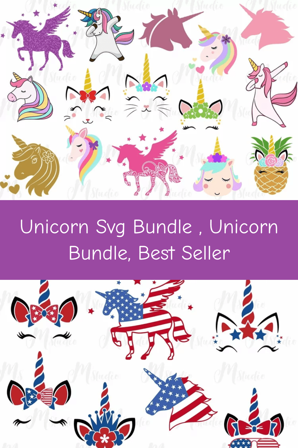 03 unicorn svg bundle unicorn bundle best seller pinterest