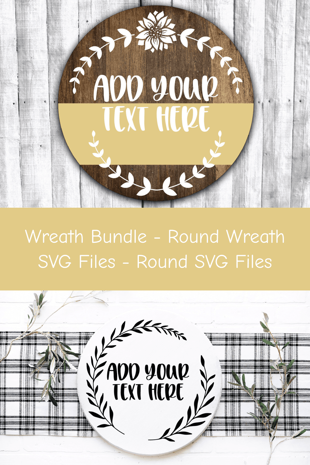 Wreath Bundle - Round Wreath SVG Files - Round SVG Files.