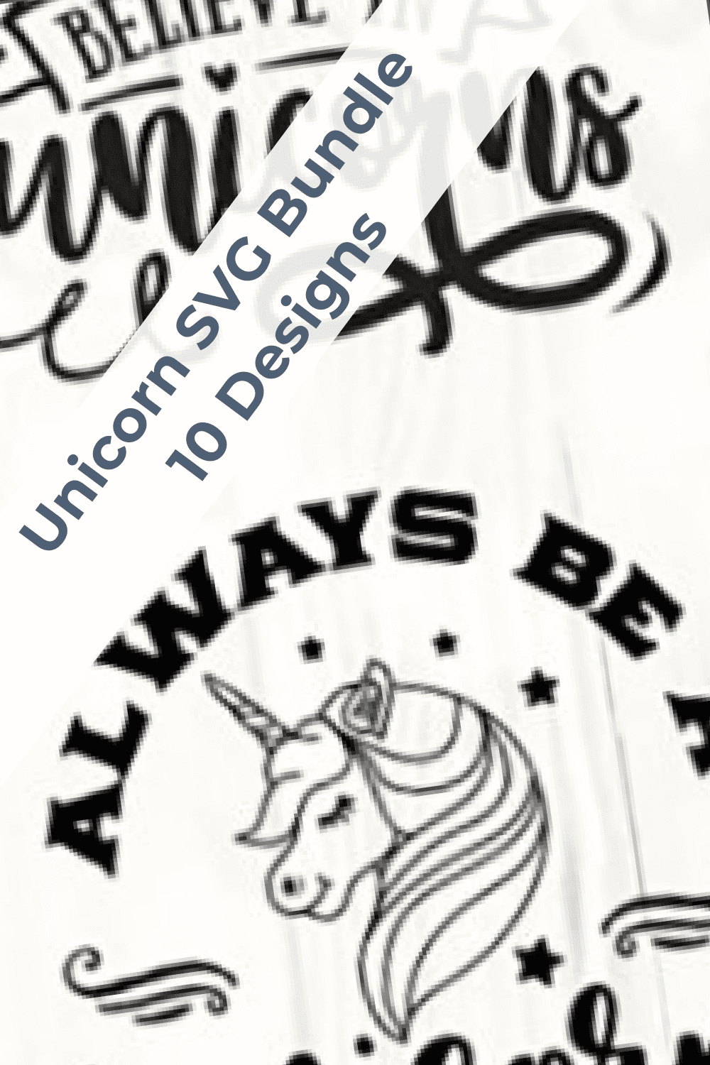 Unicorn SVG bundle 10 designs.