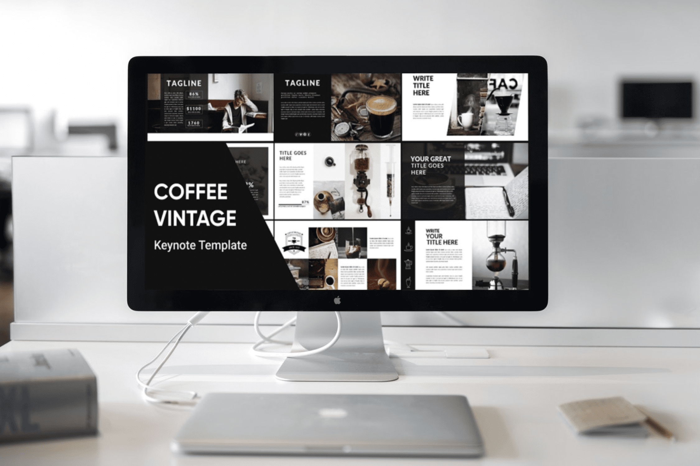 Coffee Vintage Keynote Template - desktop.