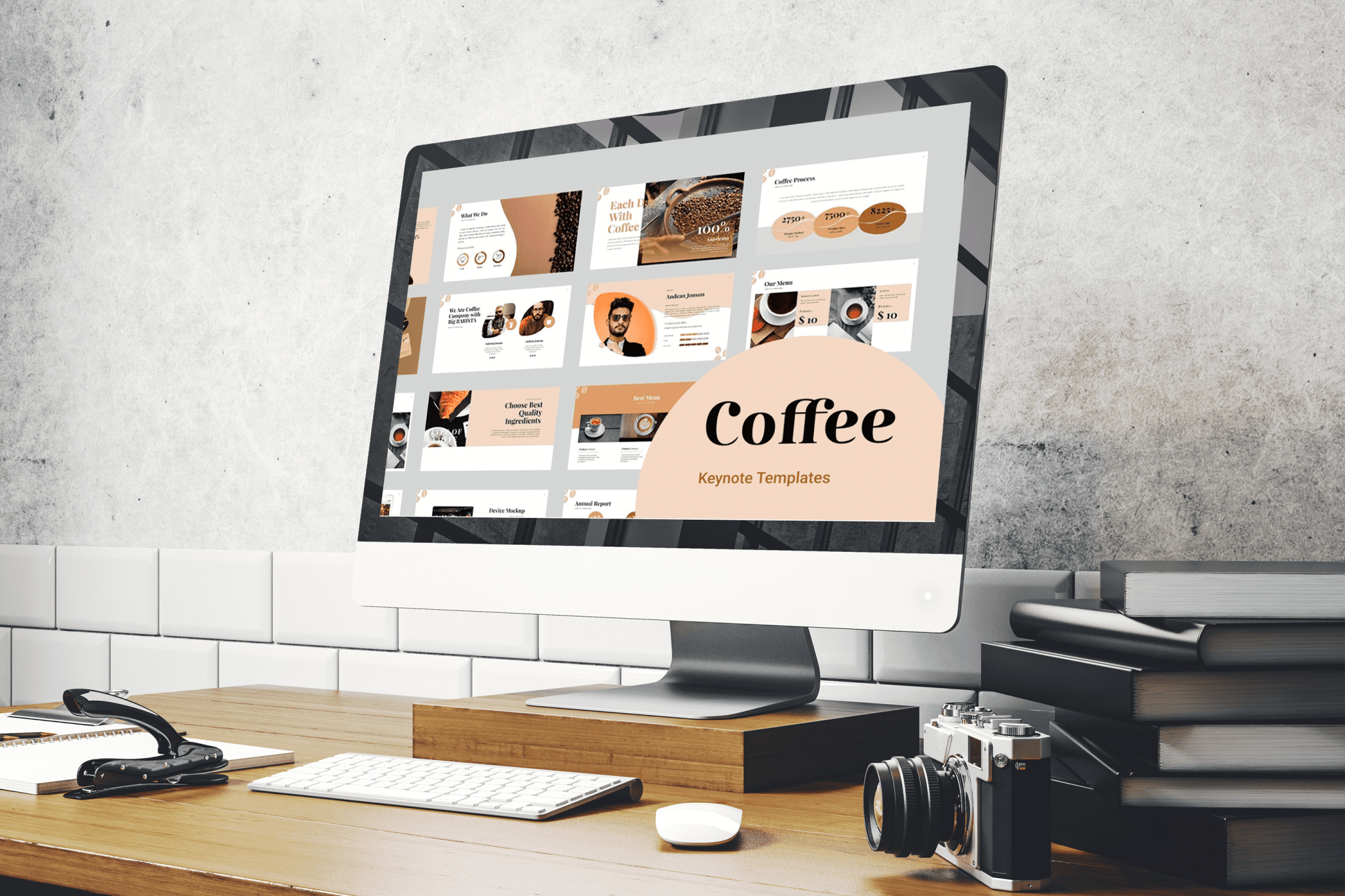 Coffee Keynote Templates - desktop.