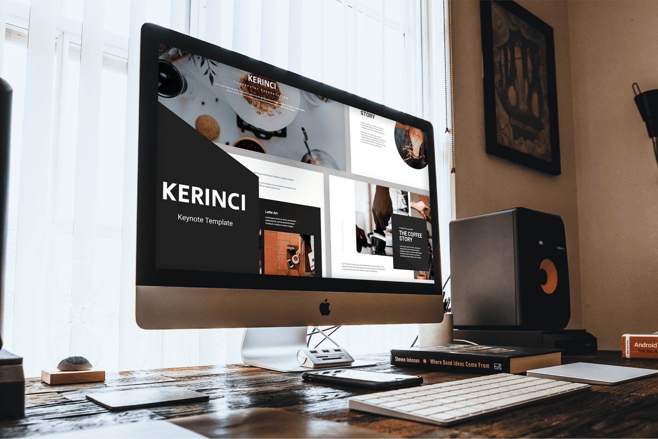 Desktop option of the Kerinci Keynote Template.