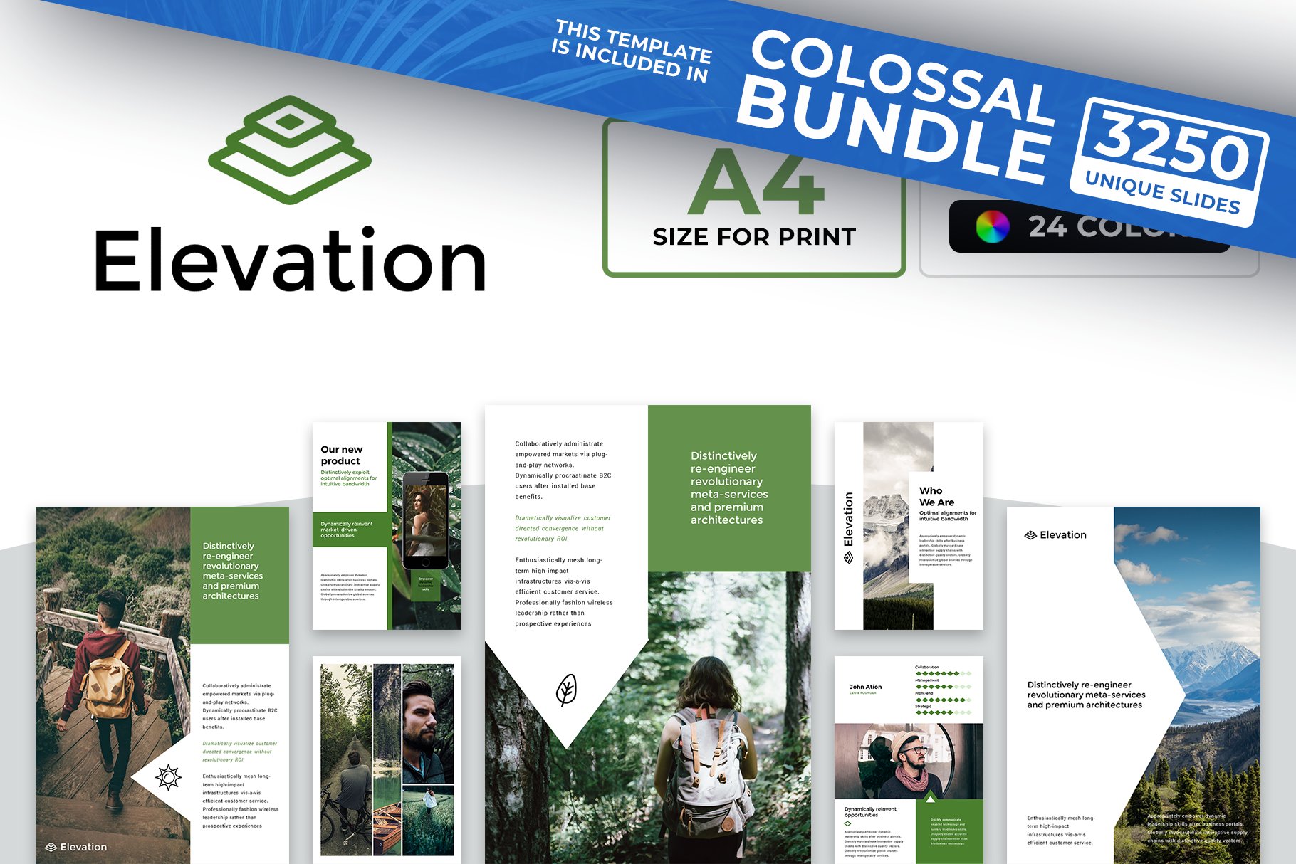 Cover image of Elevation Powerpoint Template.