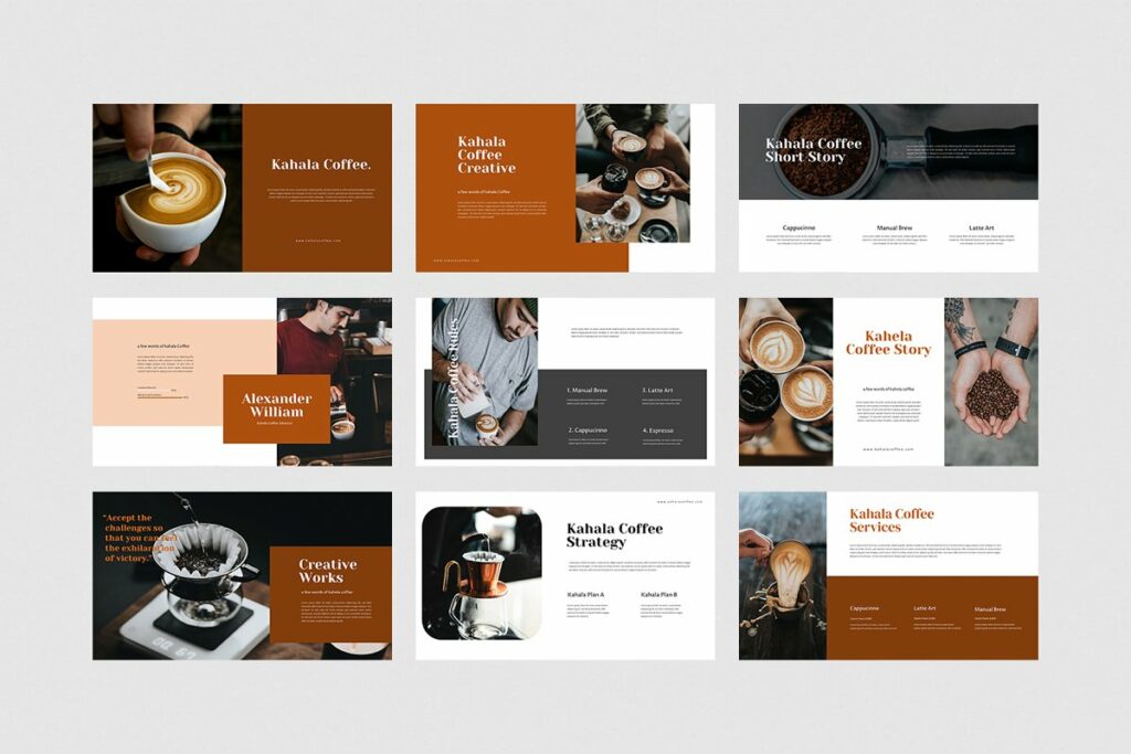 Kahala - Coffee Powerpoint Template – MasterBundles