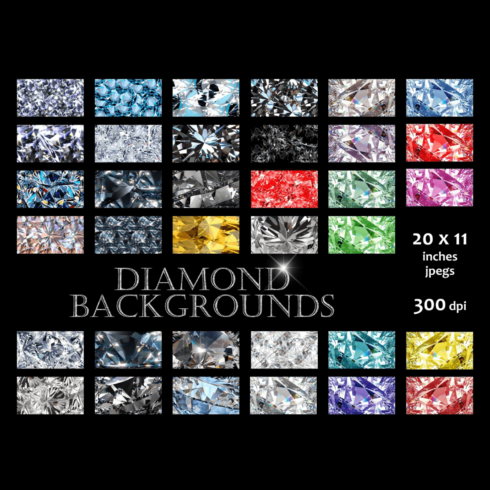 35 JPEG Diamond Backgrounds, Diamond Paper.