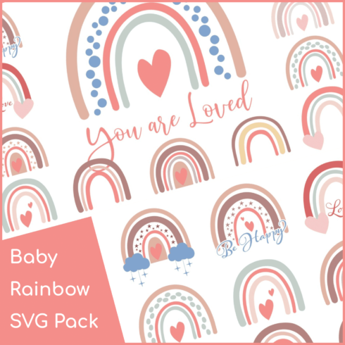 Baby Rainbow SVG Pack | Boho Rainbow SVG.