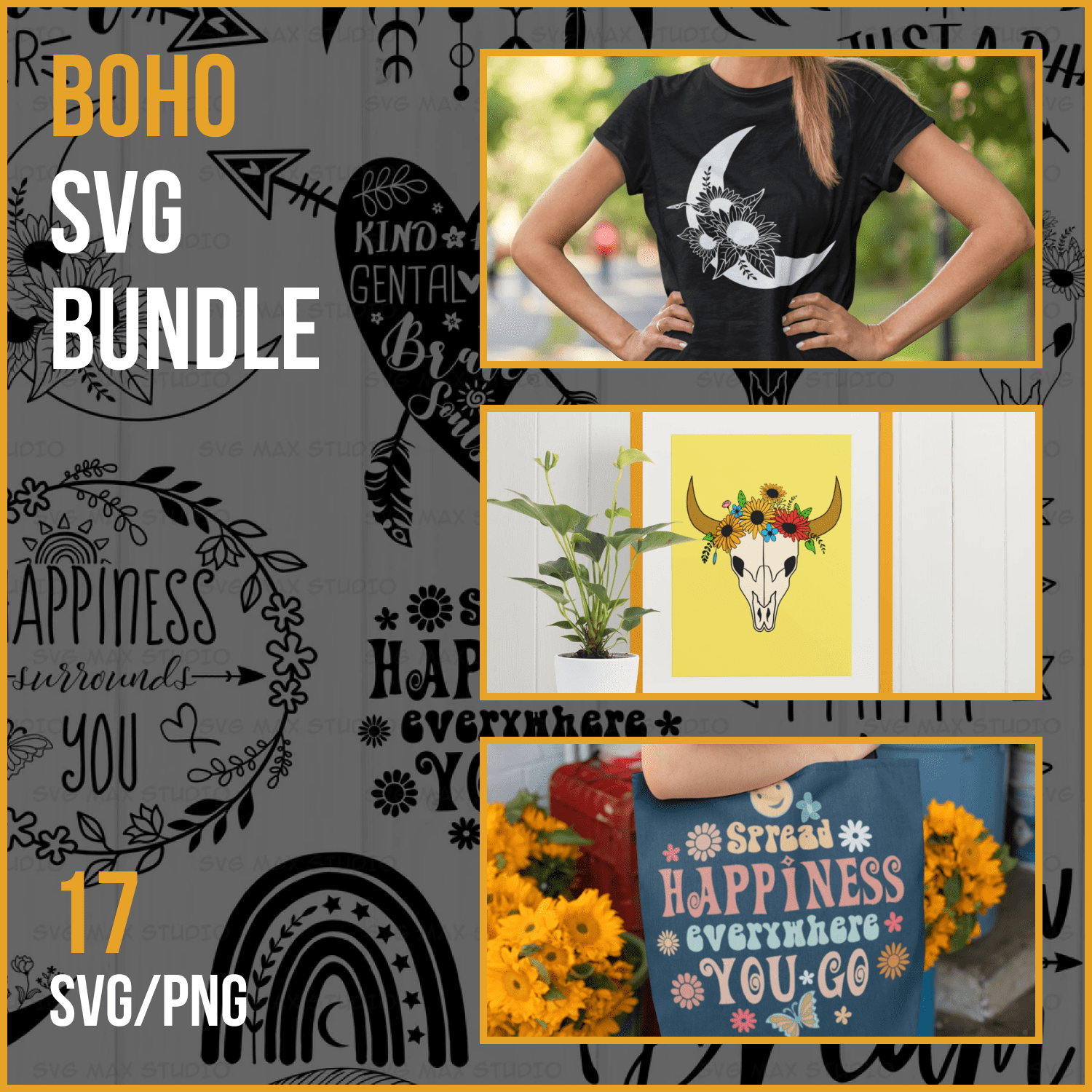 Boho svg bundle.