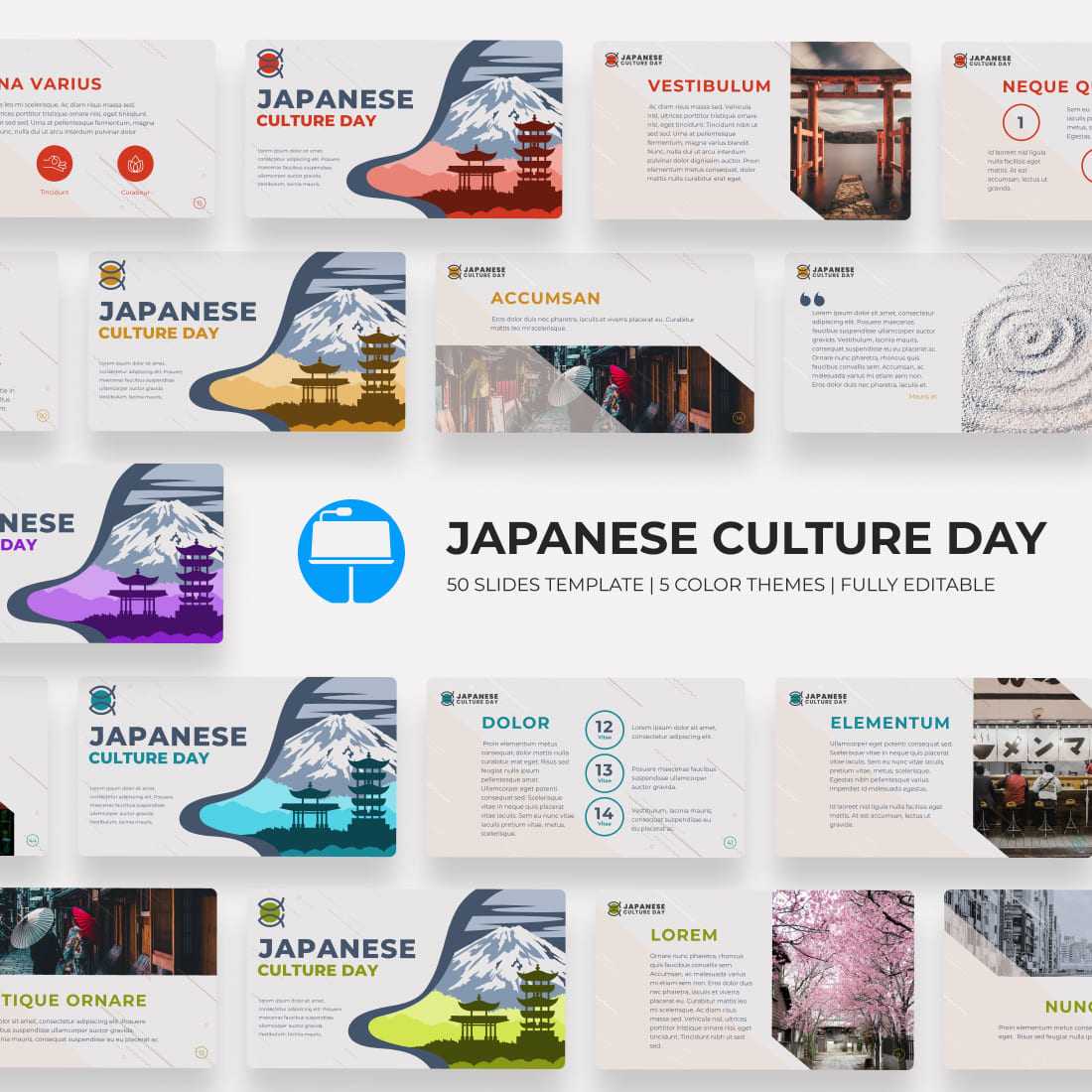 Culture Japan Keynote template main cover.
