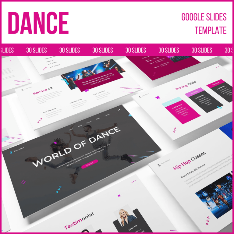 Dance Google Slides Template – MasterBundles