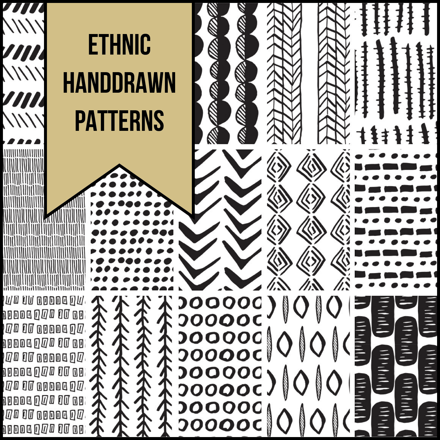Ethnic Handdrawn Patterns.
