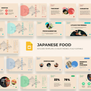 Japan Food Year Google Slides Theme main cover.