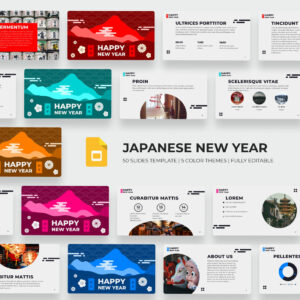 Japan New Year Google Slides Theme main cover.