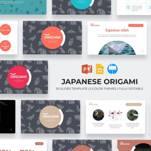 Origami Presentation Template main cover.