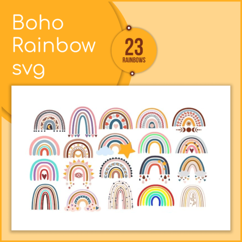 Rainbow svg, Bundle 23 Rainbows, Boho Rainbow svg, Birthday.