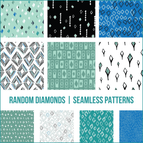 Random Diamonds | Seamless Patterns.