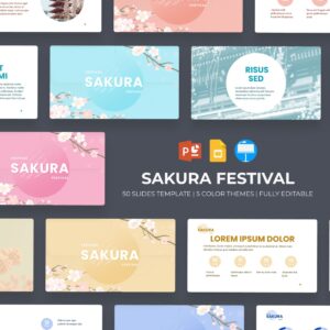 Sakura presentation template main cover.