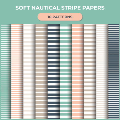 Soft Nautical Stripe Papers.