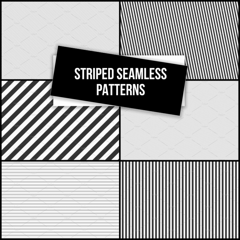 Seamless Striped Geometric Patterns – Masterbundles