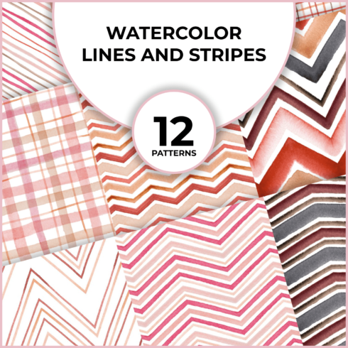 Watercolor lines and stripes.