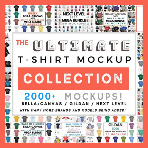 Whole Shop T-Shirt Mockup Bundle main cover.