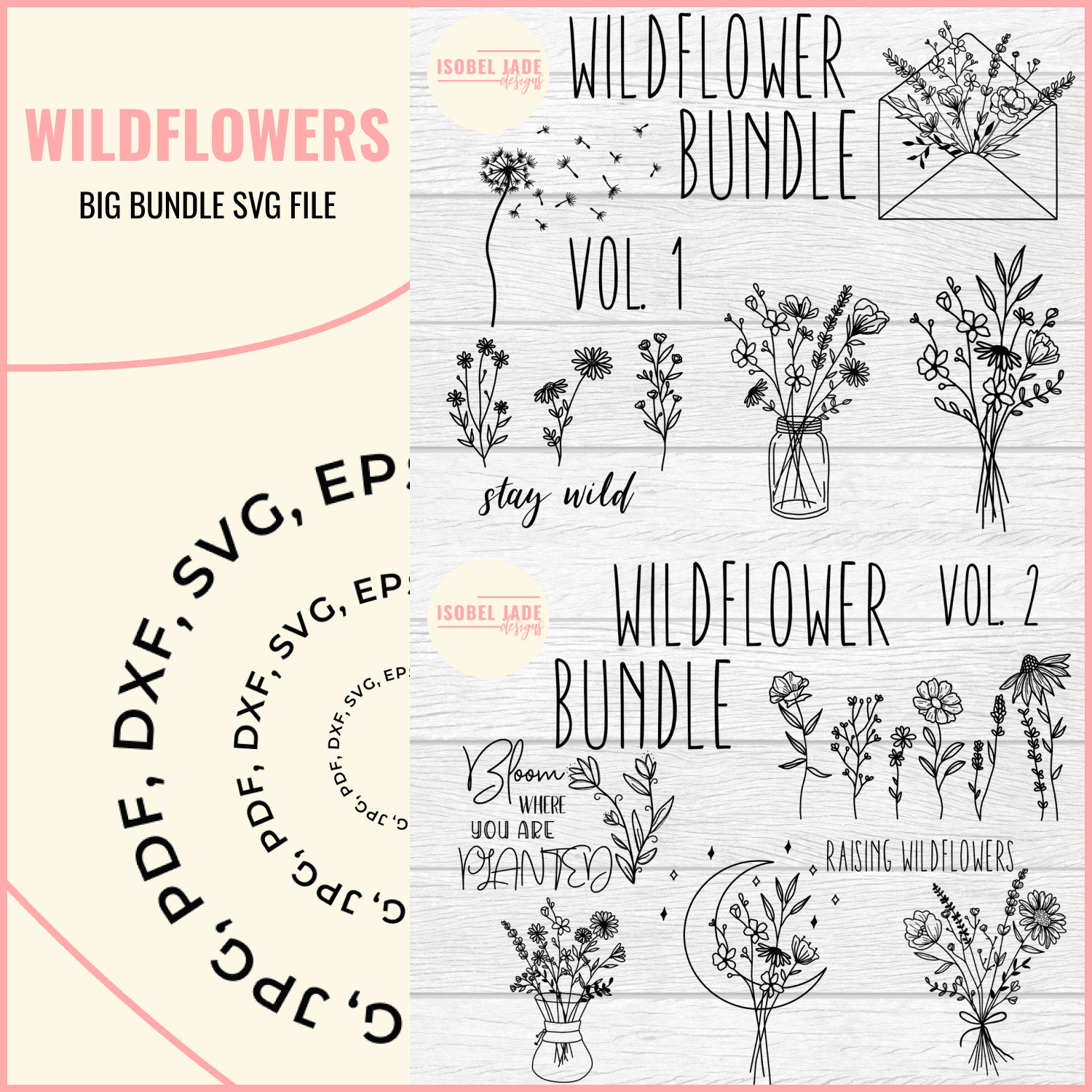 Wildflowers SVG Bundle.