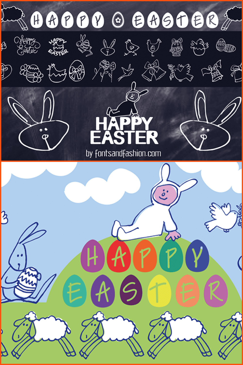 HAPPY EASTER font.