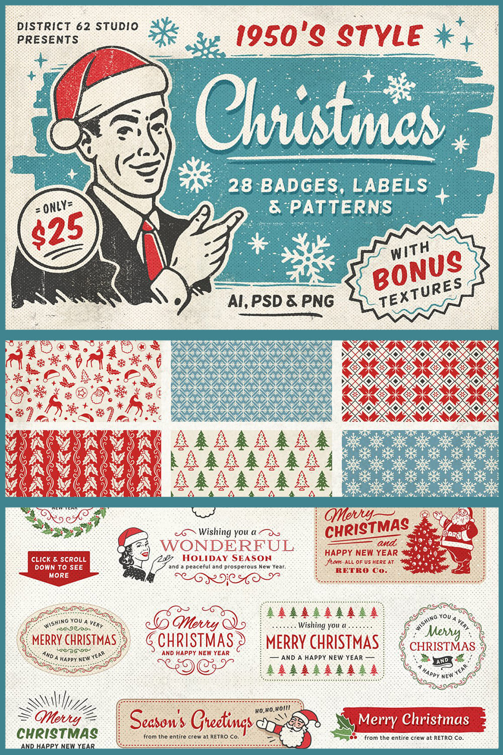 Retro Christmas Labels vol.2.