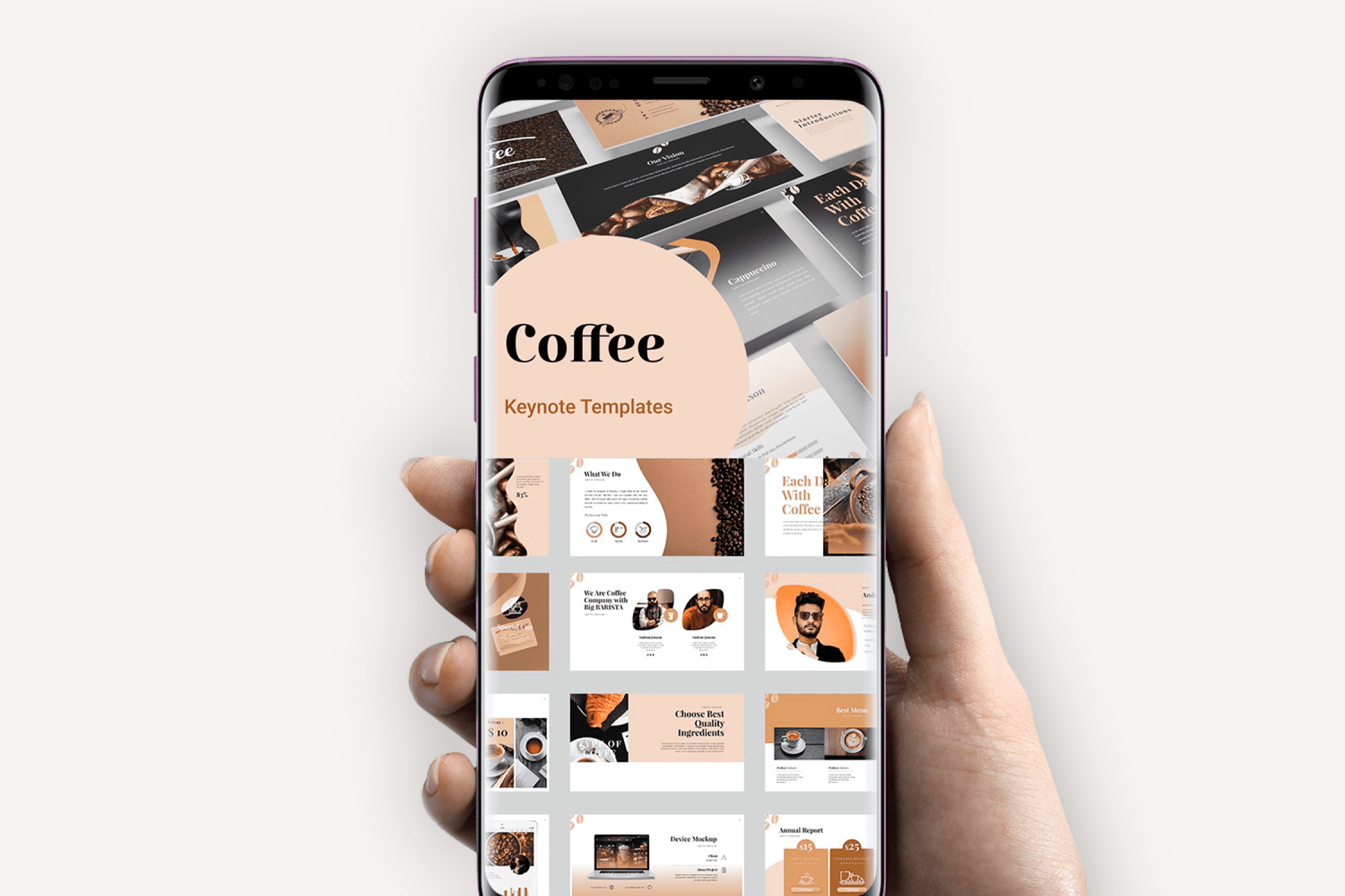 Coffee Keynote Templates - mobile.