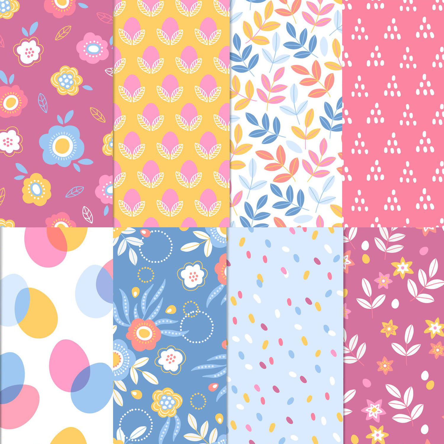 12 Easter Seamless Patterns cover.