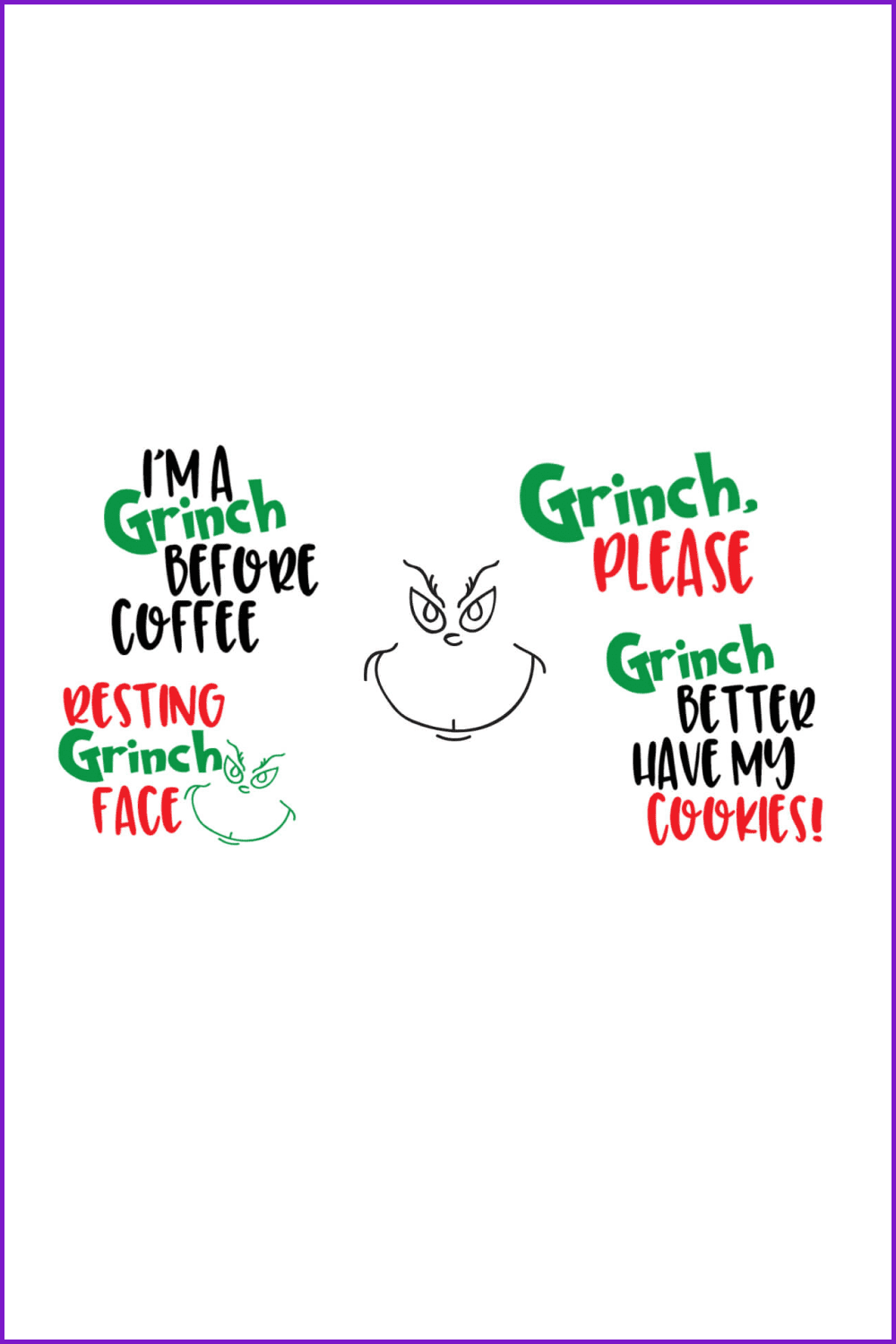 Free Grinch SVGs - Resting Grinch Face SVG and So Many More.