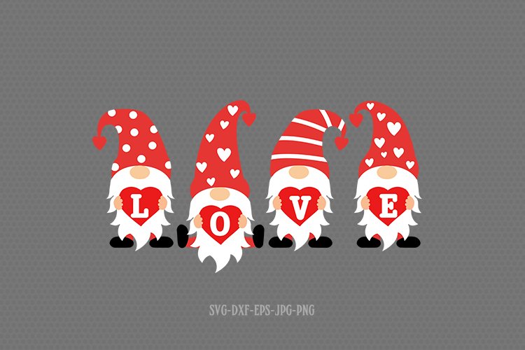 Red gnome with love.