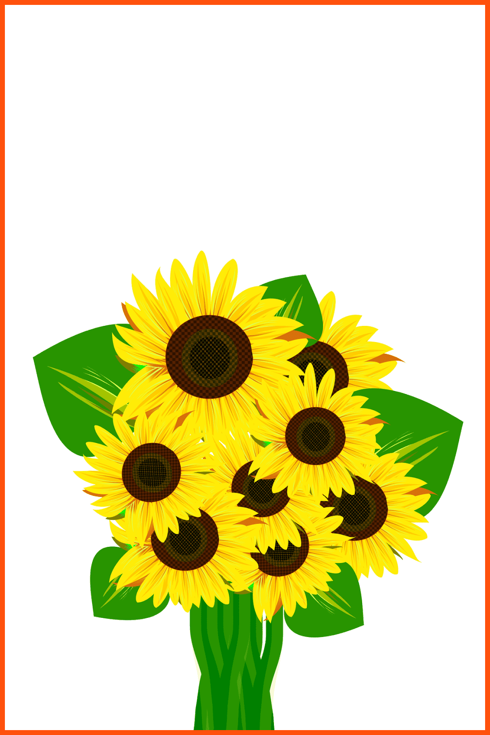 Sunflower blossoms SVG.