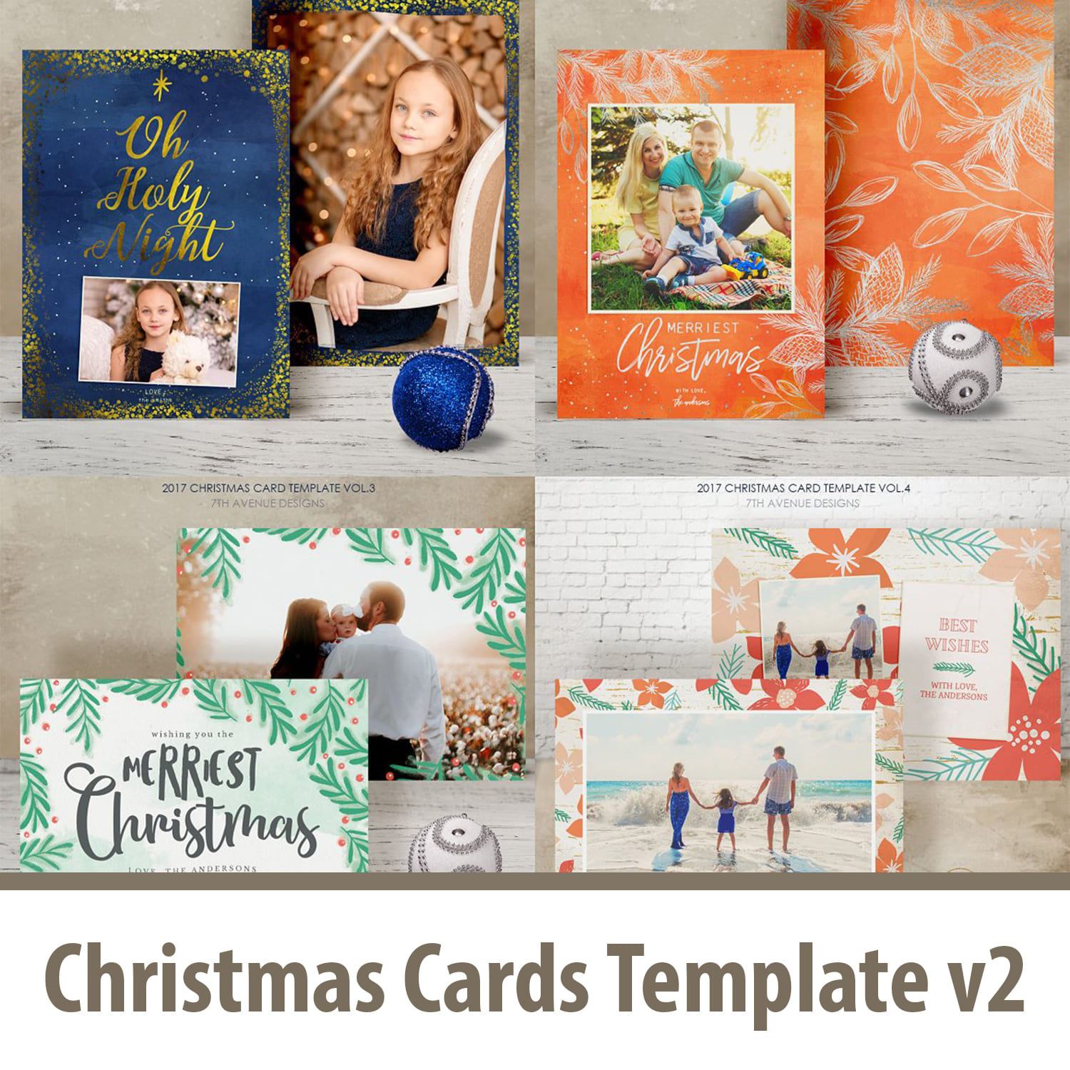 Christmas Cards Template v2 main cover.