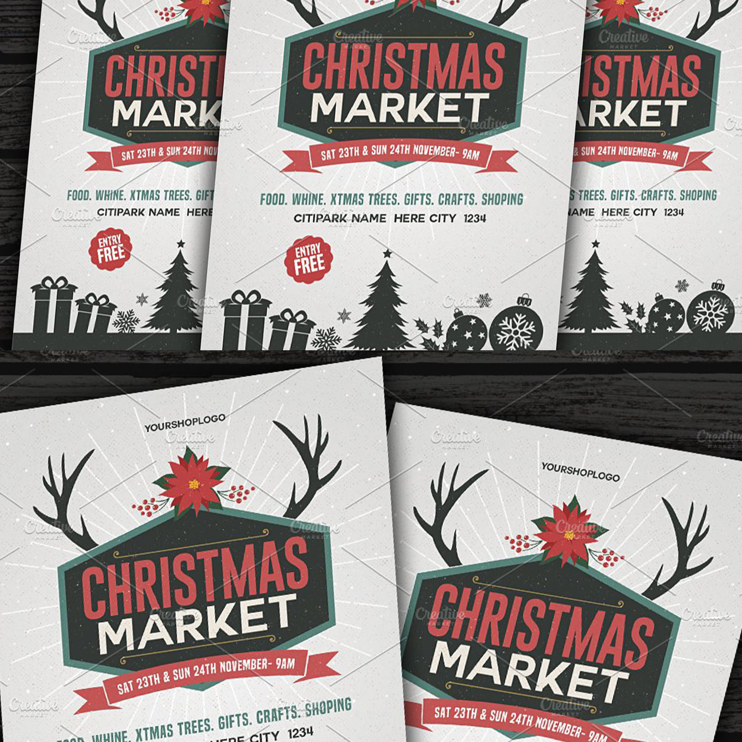 Christmas Market Flyer cover image.