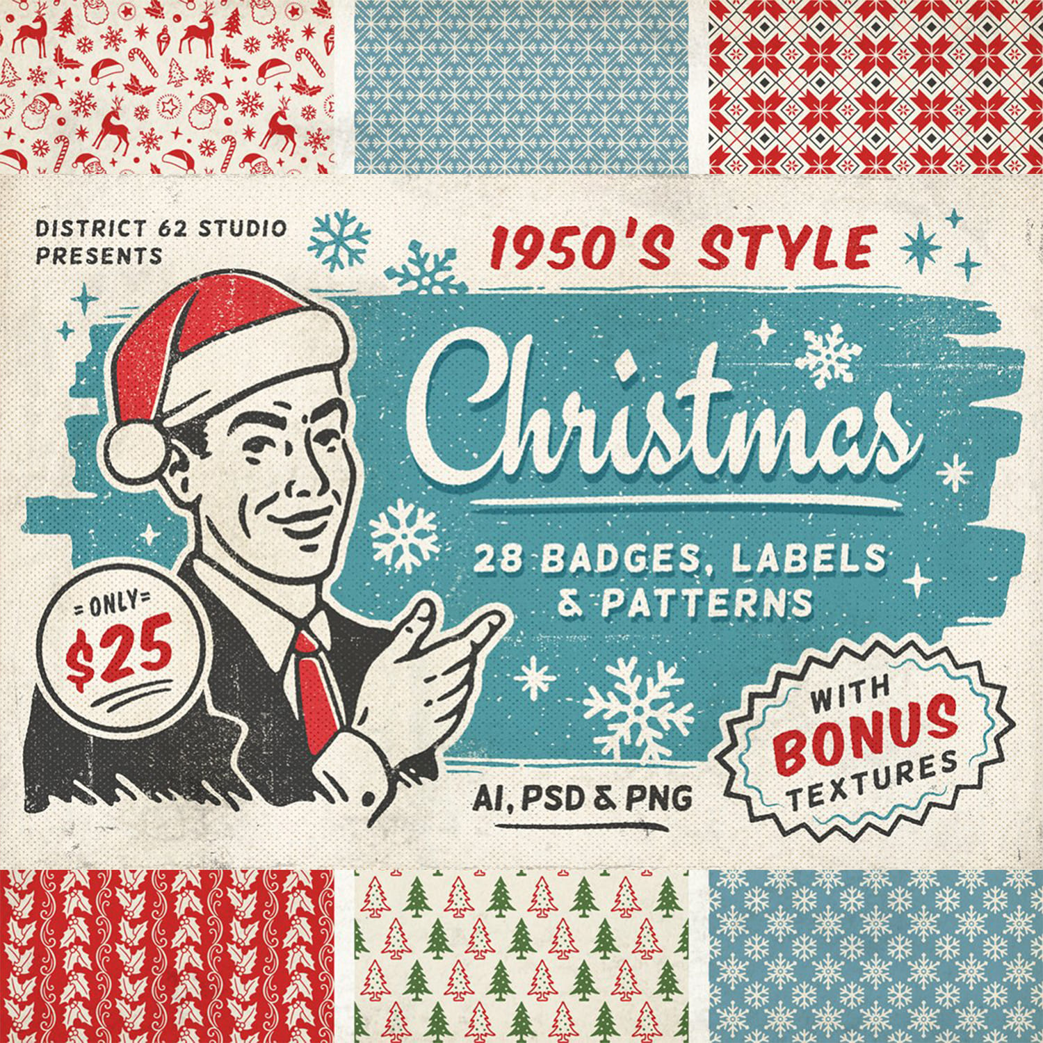 Retro Christmas Labels vol.2 cover.