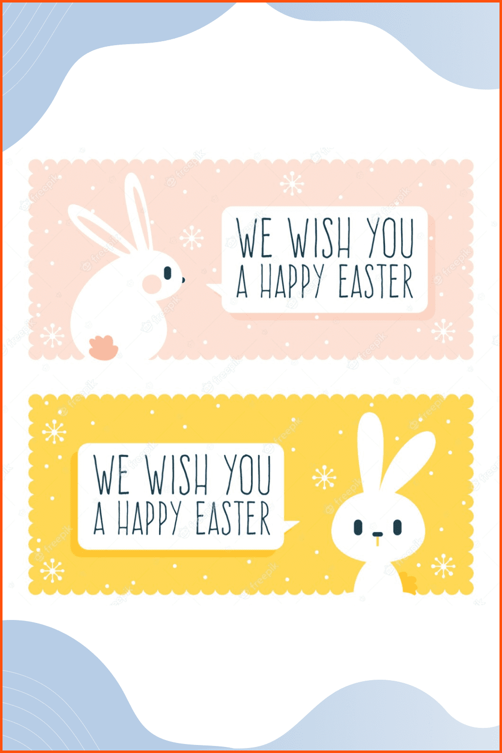 Cute easter banners with rabbit.