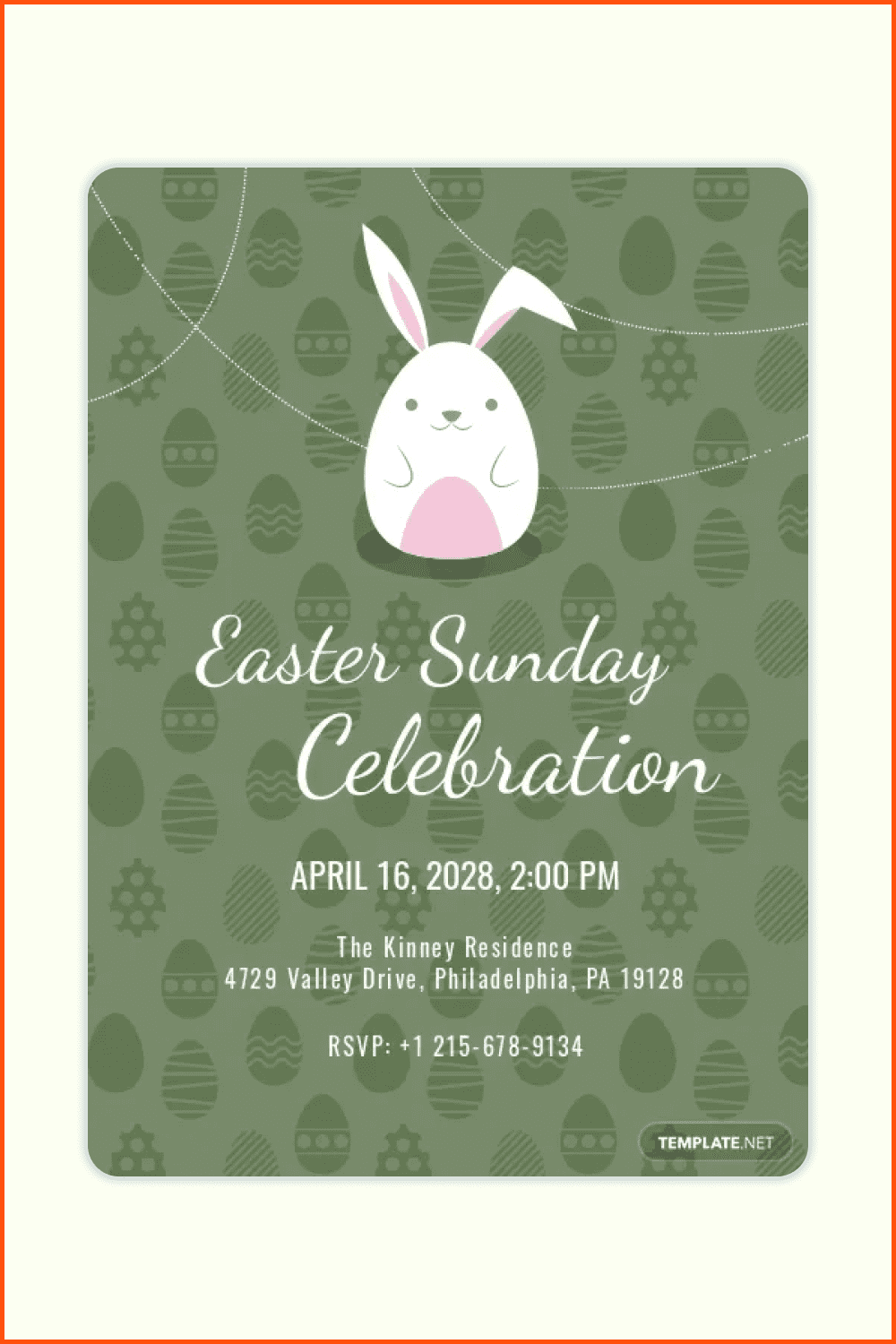 Easter Invitation Template.